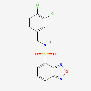molecular formula C13H9Cl2N3O3S B4538162 N-(3,4-dichlorobenzyl)-2,1,3-benzoxadiazole-4-sulfonamide 