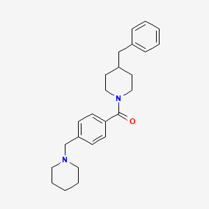 molecular formula C25H32N2O B4538172 4-benzyl-1-[4-(1-piperidinylmethyl)benzoyl]piperidine 