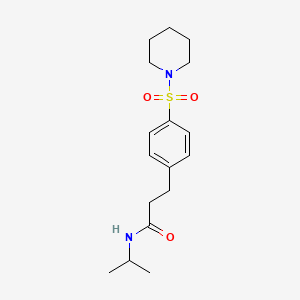 molecular formula C17H26N2O3S B4538180 N-isopropyl-3-[4-(1-piperidinylsulfonyl)phenyl]propanamide 