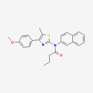 N-[4-(4-methoxyphenyl)-5-methyl-1,3-thiazol-2-yl]-N-2-naphthylbutanamide