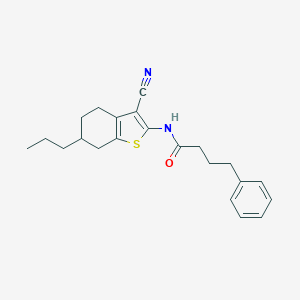 N-(3-cyano-6-propyl-4,5,6,7-tetrahydro-1-benzothiophen-2-yl)-4-phenylbutanamide