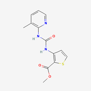 molecular formula C13H13N3O3S B4538206 methyl 3-({[(3-methyl-2-pyridinyl)amino]carbonyl}amino)-2-thiophenecarboxylate 