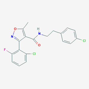 3-(2-chloro-6-fluorophenyl)-N-[2-(4-chlorophenyl)ethyl]-5-methyl-1,2-oxazole-4-carboxamide