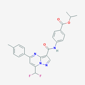 Isopropyl 4-({[7-(difluoromethyl)-5-(4-methylphenyl)pyrazolo[1,5-a]pyrimidin-3-yl]carbonyl}amino)benzoate