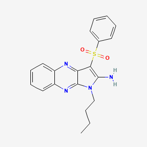 molecular formula C20H20N4O2S B4538251 1-butyl-3-(phenylsulfonyl)-1H-pyrrolo[2,3-b]quinoxalin-2-amine 