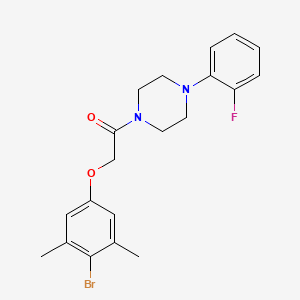 molecular formula C20H22BrFN2O2 B4538283 1-[(4-bromo-3,5-dimethylphenoxy)acetyl]-4-(2-fluorophenyl)piperazine 
