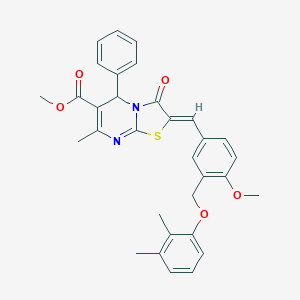 methyl (2Z)-2-{3-[(2,3-dimethylphenoxy)methyl]-4-methoxybenzylidene}-7-methyl-3-oxo-5-phenyl-2,3-dihydro-5H-[1,3]thiazolo[3,2-a]pyrimidine-6-carboxylate