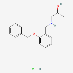 molecular formula C17H22ClNO2 B4538303 1-{[2-(benzyloxy)benzyl]amino}propan-2-ol hydrochloride 