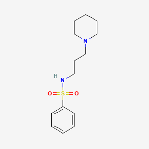 molecular formula C14H22N2O2S B4538319 N-[3-(1-piperidinyl)propyl]benzenesulfonamide 