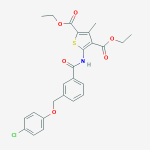 Diethyl 5-({3-[(4-chlorophenoxy)methyl]benzoyl}amino)-3-methyl-2,4-thiophenedicarboxylate