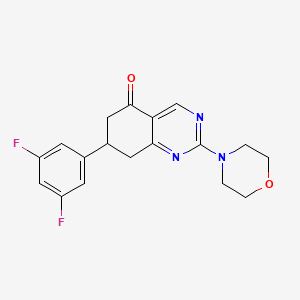 molecular formula C18H17F2N3O2 B4538336 7-(3,5-difluorophenyl)-2-(4-morpholinyl)-7,8-dihydro-5(6H)-quinazolinone 