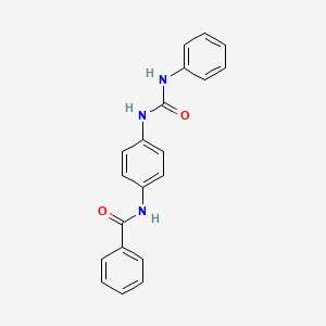 molecular formula C20H17N3O2 B4538368 N-{4-[(anilinocarbonyl)amino]phenyl}benzamide 