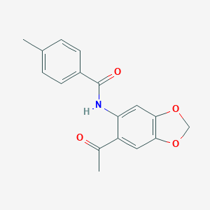 molecular formula C17H15NO4 B453837 N-(6-acetyl-1,3-benzodioxol-5-yl)-4-methylbenzamide 
