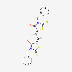 molecular formula C22H16N2O2S4 B4538393 5,5'-(1,2-ethanediylidene)bis(3-benzyl-2-thioxo-1,3-thiazolidin-4-one) 