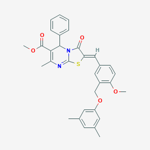 methyl 2-{3-[(3,5-dimethylphenoxy)methyl]-4-methoxybenzylidene}-7-methyl-3-oxo-5-phenyl-2,3-dihydro-5H-[1,3]thiazolo[3,2-a]pyrimidine-6-carboxylate