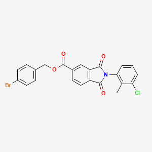molecular formula C23H15BrClNO4 B4538442 4-bromobenzyl 2-(3-chloro-2-methylphenyl)-1,3-dioxo-5-isoindolinecarboxylate 