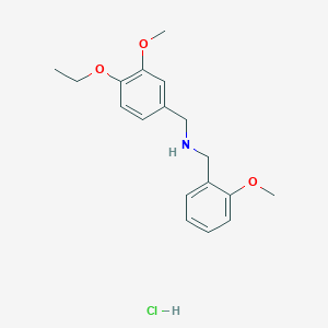 molecular formula C18H24ClNO3 B4538447 (4-ethoxy-3-methoxybenzyl)(2-methoxybenzyl)amine hydrochloride 