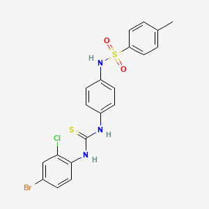 molecular formula C20H17BrClN3O2S2 B4538458 N-[4-({[(4-bromo-2-chlorophenyl)amino]carbonothioyl}amino)phenyl]-4-methylbenzenesulfonamide 