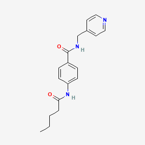molecular formula C18H21N3O2 B4538468 4-(pentanoylamino)-N-(4-pyridinylmethyl)benzamide 