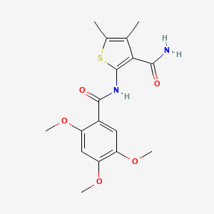 molecular formula C17H20N2O5S B4538479 4,5-dimethyl-2-[(2,4,5-trimethoxybenzoyl)amino]-3-thiophenecarboxamide 