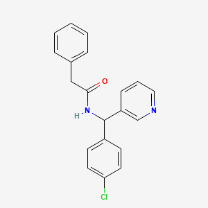 molecular formula C20H17ClN2O B4538499 N-[(4-chlorophenyl)(3-pyridinyl)methyl]-2-phenylacetamide 