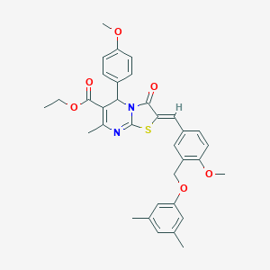ethyl 2-{3-[(3,5-dimethylphenoxy)methyl]-4-methoxybenzylidene}-5-(4-methoxyphenyl)-7-methyl-3-oxo-2,3-dihydro-5H-[1,3]thiazolo[3,2-a]pyrimidine-6-carboxylate