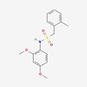 molecular formula C16H19NO4S B4538553 N-(2,4-dimethoxyphenyl)-1-(2-methylphenyl)methanesulfonamide 