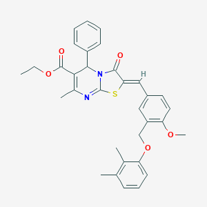 ethyl (2Z)-2-{3-[(2,3-dimethylphenoxy)methyl]-4-methoxybenzylidene}-7-methyl-3-oxo-5-phenyl-2,3-dihydro-5H-[1,3]thiazolo[3,2-a]pyrimidine-6-carboxylate