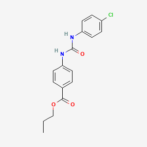 molecular formula C17H17ClN2O3 B4538567 propyl 4-({[(4-chlorophenyl)amino]carbonyl}amino)benzoate 