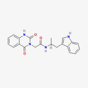 molecular formula C21H20N4O3 B4538578 2-(2,4-dioxo-1,4-dihydro-3(2H)-quinazolinyl)-N-[2-(1H-indol-3-yl)-1-methylethyl]acetamide 