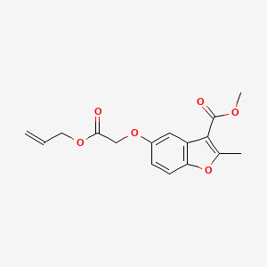 molecular formula C16H16O6 B4538592 methyl 5-[2-(allyloxy)-2-oxoethoxy]-2-methyl-1-benzofuran-3-carboxylate 