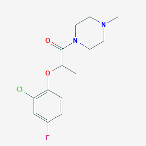 molecular formula C14H18ClFN2O2 B4538605 1-[2-(2-chloro-4-fluorophenoxy)propanoyl]-4-methylpiperazine 