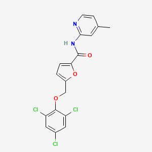 molecular formula C18H13Cl3N2O3 B4538610 N-(4-methyl-2-pyridinyl)-5-[(2,4,6-trichlorophenoxy)methyl]-2-furamide 