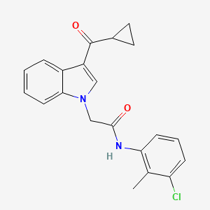 molecular formula C21H19ClN2O2 B4538615 N-(3-chloro-2-methylphenyl)-2-[3-(cyclopropylcarbonyl)-1H-indol-1-yl]acetamide 