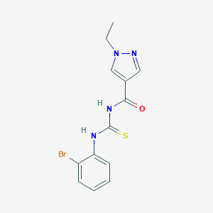 molecular formula C13H13BrN4OS B453862 N-(2-bromophenyl)-N'-[(1-ethyl-1H-pyrazol-4-yl)carbonyl]thiourea 