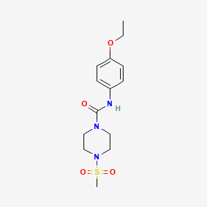 molecular formula C14H21N3O4S B4538634 N-(4-ethoxyphenyl)-4-(methylsulfonyl)-1-piperazinecarboxamide 