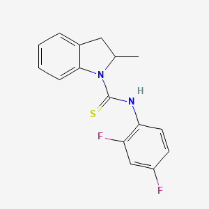 molecular formula C16H14F2N2S B4538671 N-(2,4-difluorophenyl)-2-methyl-1-indolinecarbothioamide 