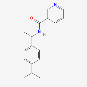 molecular formula C17H20N2O B4538688 N-[1-(4-isopropylphenyl)ethyl]nicotinamide 