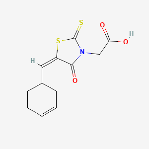 molecular formula C12H13NO3S2 B4538697 [5-(3-cyclohexen-1-ylmethylene)-4-oxo-2-thioxo-1,3-thiazolidin-3-yl]acetic acid 