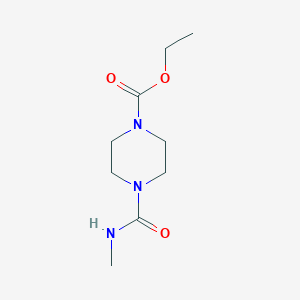 molecular formula C9H17N3O3 B4538726 ethyl 4-[(methylamino)carbonyl]-1-piperazinecarboxylate 