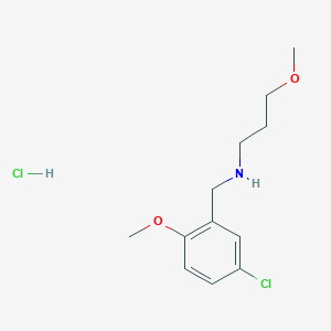 molecular formula C12H19Cl2NO2 B4538751 N-(5-chloro-2-methoxybenzyl)-3-methoxy-1-propanamine hydrochloride 