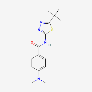 molecular formula C15H20N4OS B4538769 N-(5-tert-butyl-1,3,4-thiadiazol-2-yl)-4-(dimethylamino)benzamide 