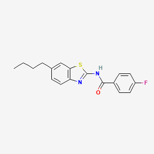 N-(6-butyl-1,3-benzothiazol-2-yl)-4-fluorobenzamide