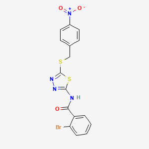 molecular formula C16H11BrN4O3S2 B4538801 2-bromo-N-{5-[(4-nitrobenzyl)thio]-1,3,4-thiadiazol-2-yl}benzamide 