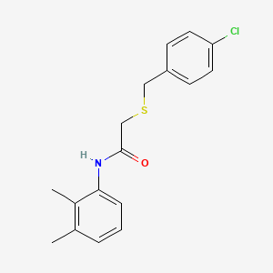 molecular formula C17H18ClNOS B4538810 2-[(4-chlorobenzyl)thio]-N-(2,3-dimethylphenyl)acetamide 