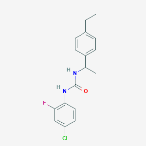 molecular formula C17H18ClFN2O B4538884 N-(4-chloro-2-fluorophenyl)-N'-[1-(4-ethylphenyl)ethyl]urea 