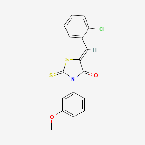 molecular formula C17H12ClNO2S2 B4538890 5-(2-chlorobenzylidene)-3-(3-methoxyphenyl)-2-thioxo-1,3-thiazolidin-4-one 