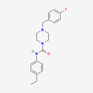 molecular formula C20H24FN3O B4538902 N-(4-ethylphenyl)-4-(4-fluorobenzyl)-1-piperazinecarboxamide 