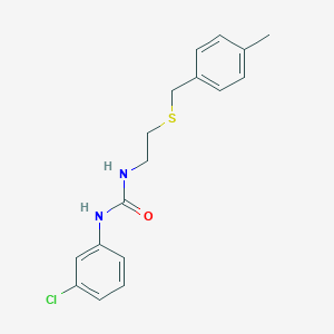 molecular formula C17H19ClN2OS B4538913 N-(3-chlorophenyl)-N'-{2-[(4-methylbenzyl)thio]ethyl}urea 