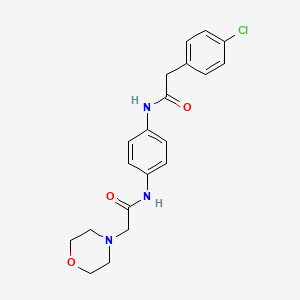 molecular formula C20H22ClN3O3 B4538919 2-(4-chlorophenyl)-N-{4-[(4-morpholinylacetyl)amino]phenyl}acetamide 